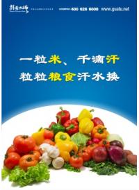 飯?zhí)脴?biāo)語 學(xué)生食堂標(biāo)語 一粒米千滴汗，粒粒糧食汗水換