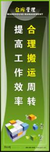 倉(cāng)庫(kù)標(biāo)語(yǔ)|倉(cāng)庫(kù)管理標(biāo)語(yǔ)|庫(kù)房標(biāo)-合理搬運(yùn)周轉(zhuǎn)，提高工作效率