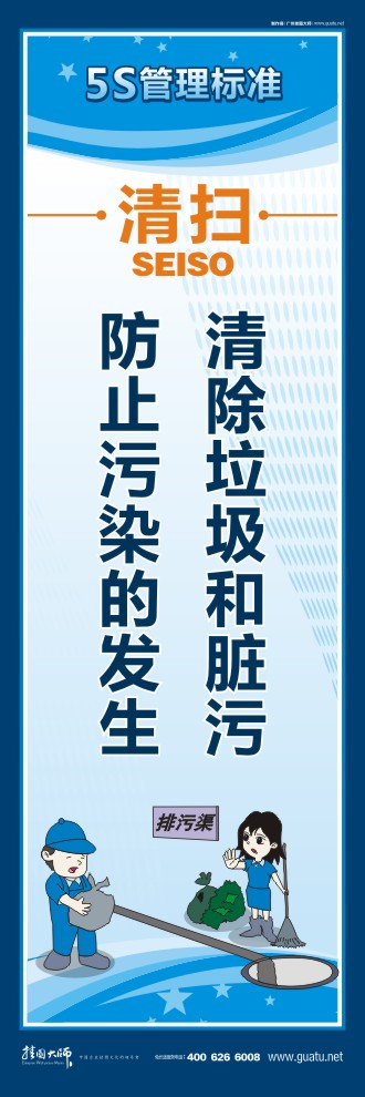 5s管理口號 清除垃圾和臟污,防止污染的發(fā)生