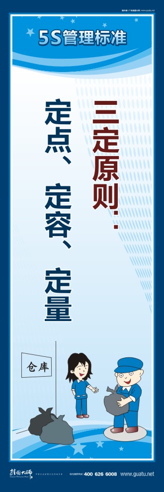 企業(yè)車間5s標語 三定原則：定點、定容、定量