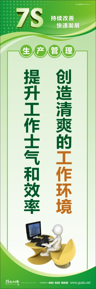 7s管理標語 創(chuàng)造清爽的工作環(huán)境 提升工作士氣和效率