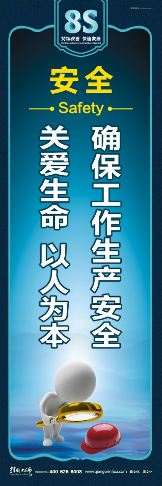 8s標語 確保工作生產安全 關愛生命 以人為本