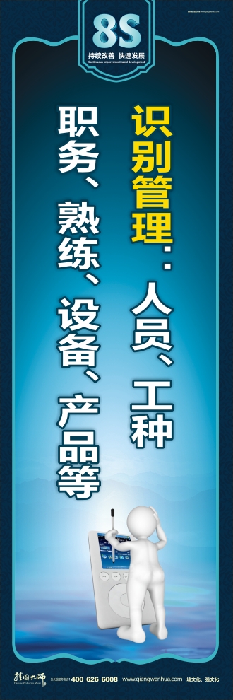 8s管理圖片 識別管理：人員、工種、職務、熟練、設備、產品等